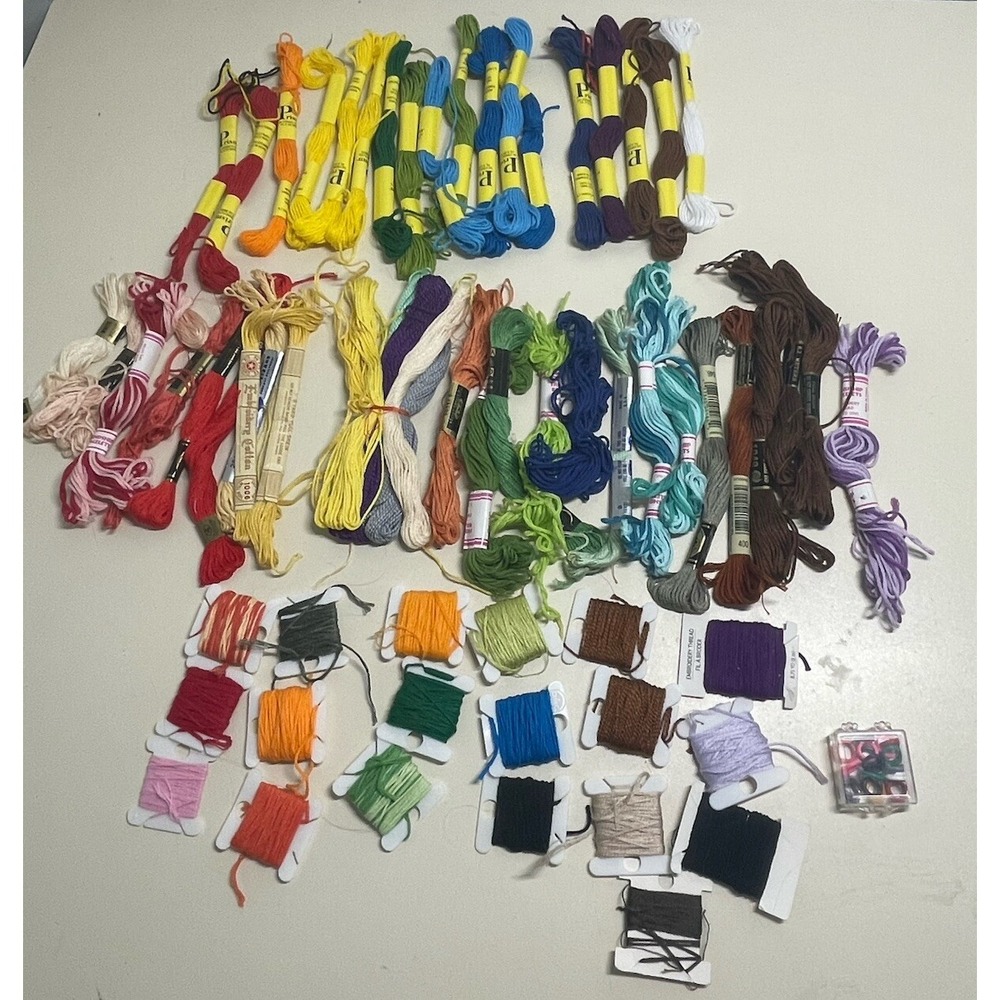 Lot of 61  Prism Iris DMC Embroidery Thread Assorted Colors Floss Sewing